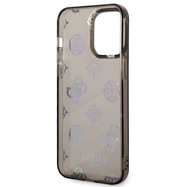 Guess Coque Peony Glitter Apple iPhone 14 Pro Max - Noir