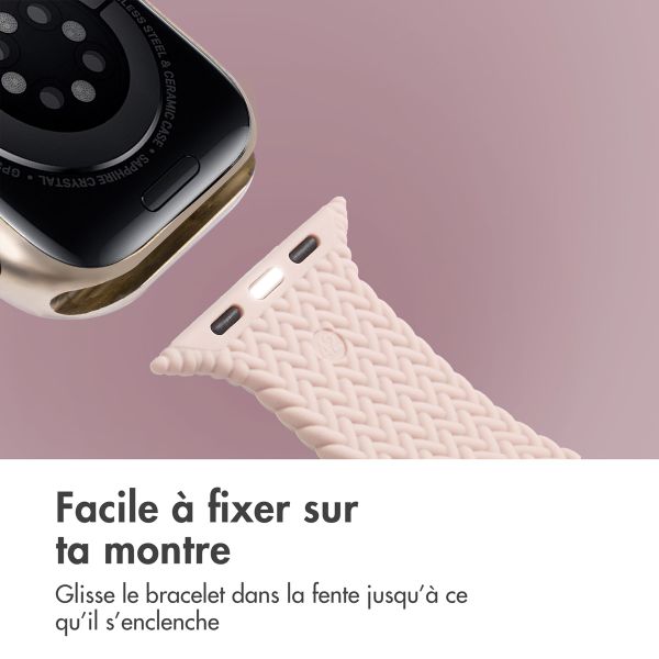 imoshion Bracelet tressé en silicone Apple Watch | 44/45/46/49 mm - Rose