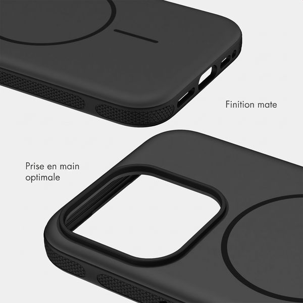 imoshion Coque arrière Color avec Thin MagSafe Ring Apple iPhone 15 Pro - Noir
