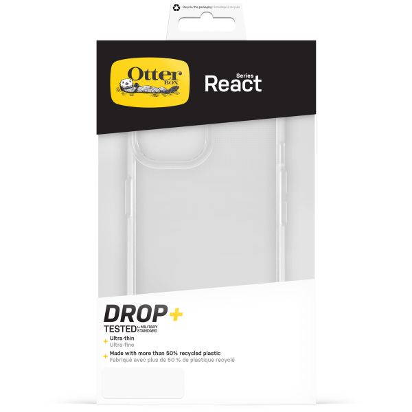 OtterBox Coque arrière React Apple iPhone 15 - Transparent