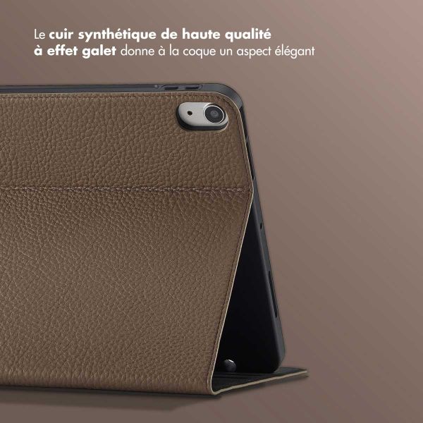 Selencia Coque tablette Riva Apple iPad Air 11 pouces (2026) M4 / (2025) M3 / (2024) M2 / Air 5 (2022) / Air 4 (2020) - Mocha Brown
