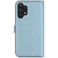 Selencia Étui portefeuille en cuir véritable Samsung Galaxy A32 (5G) - Air Blue