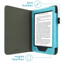 imoshion Étui de liseuse portefeuille en cuir végan Kobo Nia - Bleu clair