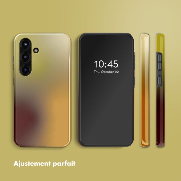 Selencia Coque arrière Vivid avec MagSafe Samsung Galaxy S25 - Gradient Olive Dust