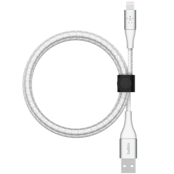 Belkin Câble Lightning vers USB-A tressé BoostCharge Pro - 2 mètres - Blanc