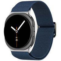 imoshion Bracelet en nylon élastique Samsung Galaxy Watch 8 (40/44mm) / Classic (46mm) - Bleu foncé