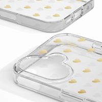iDeal of Sweden Coque Clear MagSafe Apple iPhone 16 - Golden Hearts
