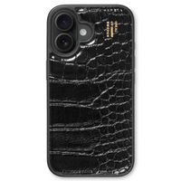 iDeal of Sweden Coque Vegan Leather Apple iPhone 16 Plus - Black Croco