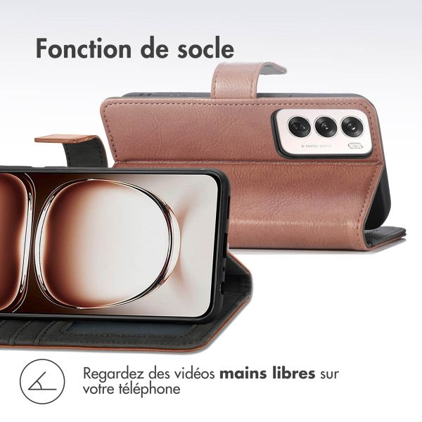 imoshion Étui de télephone portefeuille de luxe Oppo Reno 12 Pro - Marron