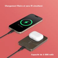Selencia Powerbank Vivid 5 000 mAh - MagSafe et Qi - Desert Gold / Rosy Marble