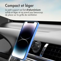 Accezz EasyLock Support de téléphone de voiture - Avec coque Apple iPhone 14 Pro - Grille de ventilation - Rotation à 360 degrés - Noir
