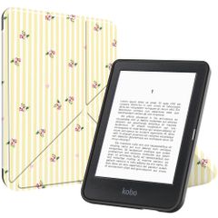 imoshion Étui de liseuse portefeuille design Pliable Kobo Clara Colour / BW - Garden Stripes