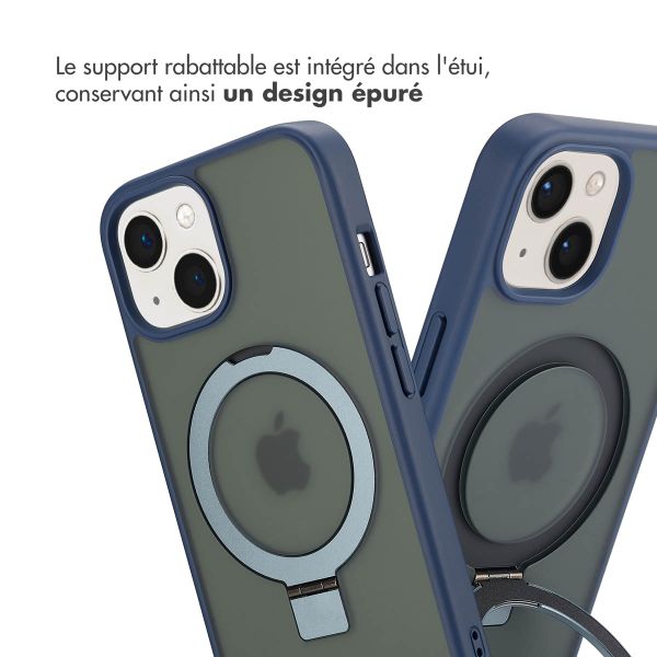 Accezz Coque Ring Stand avec MagSafe Apple iPhone 15 - Bleu