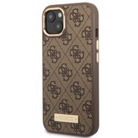 Guess Coque 4G Logo Monogram MagSafe Apple iPhone 14 - Marron