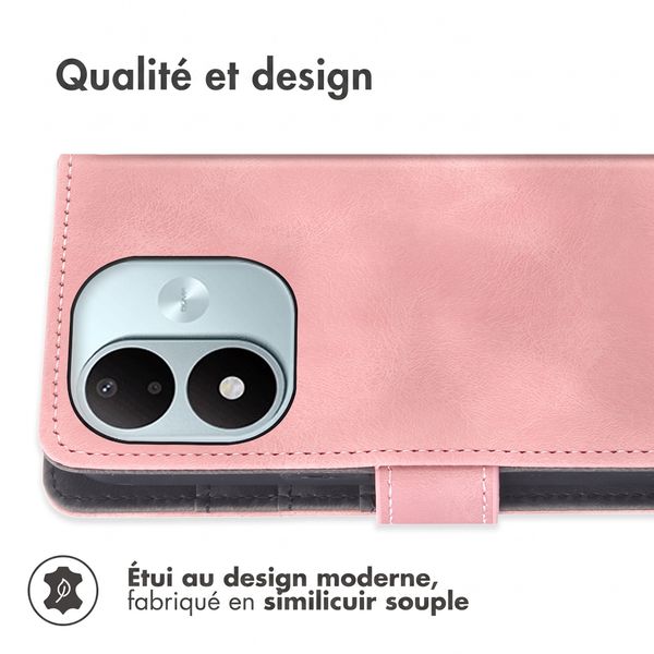 imoshion Etui de télephone portefeuille avec cordon Xiaomi Redmi Note 17 (5G) - Rose