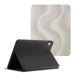 Selencia Coque tablette Vivid Apple iPad 11 (2025) 11 pouces A16 / iPad 10 (2022) 10.9 pouces - Desert Waves Beige