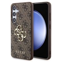 Guess Coque 4G Metal Logo Backcover Samsung Galaxy S24 Plus - Marron