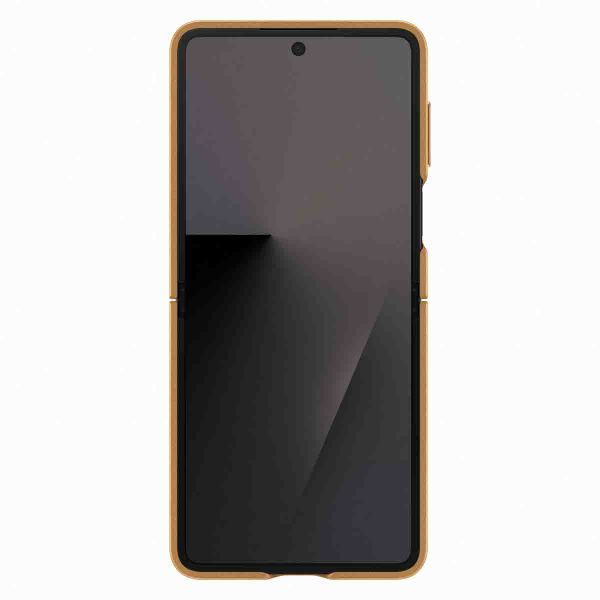 Samsung Original Coque KindSuit en Cuir Végan Samsung Galaxy Z Flip 7 - Camel