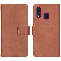 imoshion Étui de télephone portefeuille de luxe Samsung Galaxy A40 - Marron