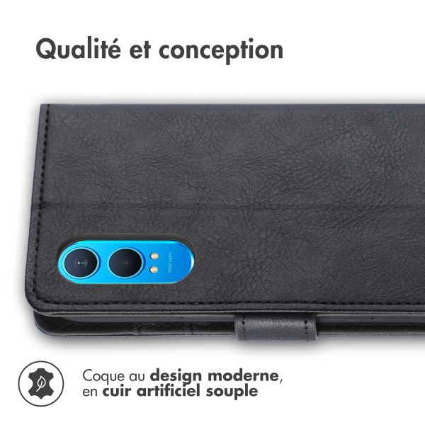 imoshion Étui de télephone portefeuille de luxe OnePlus Nord CE 4 Lite 5G - Noir