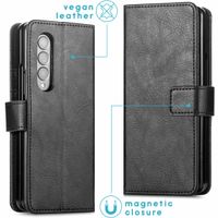 imoshion Étui de télephone portefeuille de luxe Samsung Galaxy Z Fold3 - Zwart - Noir