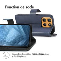 imoshion Étui de télephone portefeuille de luxe Motorola Moto G15 / G15 Power - Bleu foncé