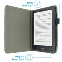 imoshion Étui de liseuse portefeuille en cuir végan Kobo Clara HD - Noir