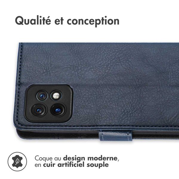 imoshion Étui de télephone portefeuille de luxe Motorola Edge 40 Pro - Bleu foncé