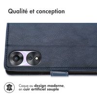 imoshion Étui de télephone portefeuille de luxe Oppo A78 (4G) - Bleu foncé