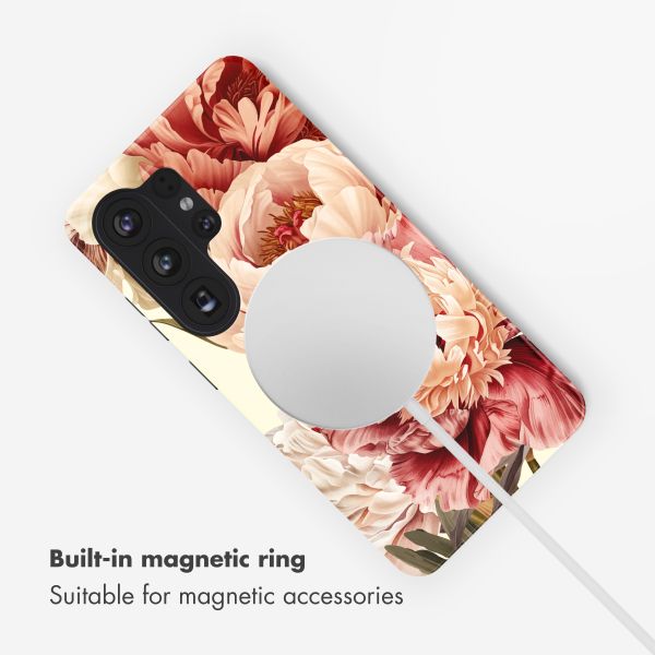 Selencia Coque arrière Vivid avec MagSafe Samsung Galaxy S26 Ultra - Vintage Peony