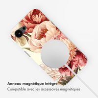 Selencia Coque arrière Vivid avec MagSafe Apple iPhone 17e / 16e - Vintage Peony