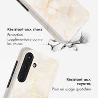 Selencia Coque arrière Vivid Samsung Galaxy S25 - Golden Beige Marble