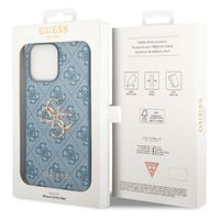 Guess Coque 4G Metal Logo Backcover Apple iPhone 14 Pro Max - Bleu