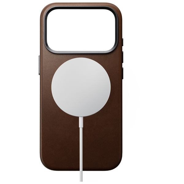 Nomad Coque arrière Traditional Leather avec MagSafe Apple iPhone 18 Pro / 17 Pro - Brown