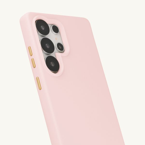 Selencia Coque arrière Rivièra avec MagSafe avec crochets amovibles Samsung Galaxy S25 Ultra - Sorbet Pink