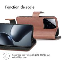 imoshion Étui de télephone portefeuille de luxe Xiaomi 14T Pro - Marron