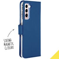 Accezz Étui de télephone Wallet Samsung Galaxy S21 - Bleu foncé