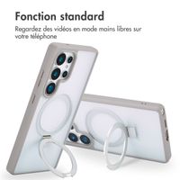 Accezz Coque Ring Stand avec MagSafe Samsung Galaxy S25 Ultra - Gris