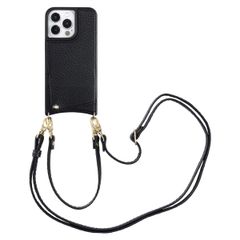 Selencia Coque de télephone Nova avec cordon et porte-cartes Apple iPhone 13 Pro - Noir