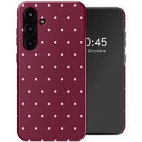 Selencia Coque arrière Vivid Samsung Galaxy S25 FE - Happy Dots Burgundy