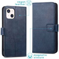 imoshion Étui de télephone portefeuille de luxe Apple iPhone 13 Mini - Bleu foncé