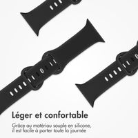 imoshion Bracelet en silicone⁺ Apple Watch | 44/45/46/49 mm - Taille M/L - Noir