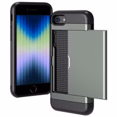 imoshion Coque arrière avec porte-cartes Apple iPhone SE (2022 / 2020) / 8 / 7 - Vert foncé