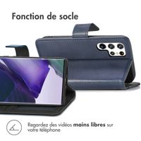 imoshion Étui de télephone portefeuille de luxe Samsung Galaxy S22 Ultra - Bleu foncé