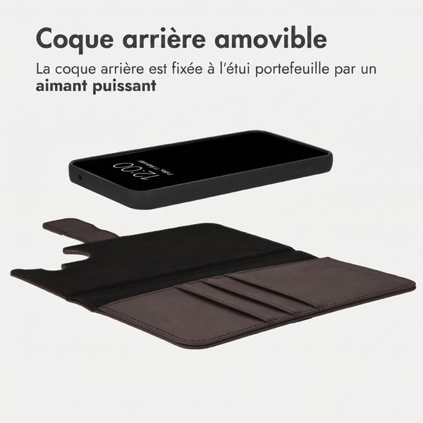 imoshion Étui portefeuille luxe 2-en-1 amovible Samsung Galaxy A26 - Marron