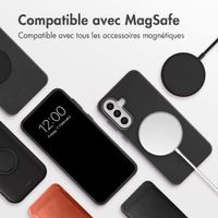 Accezz Coque arrière en cuir avec MagSafe Samsung Galaxy A57 (5G) - Onyx Black