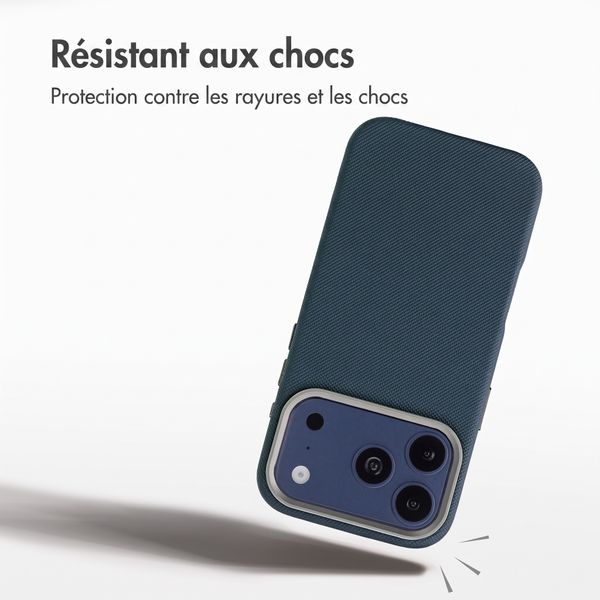Accezz Coque arrière Mesh avec MagSafe Apple iPhone 17 Pro - Bleu foncé
