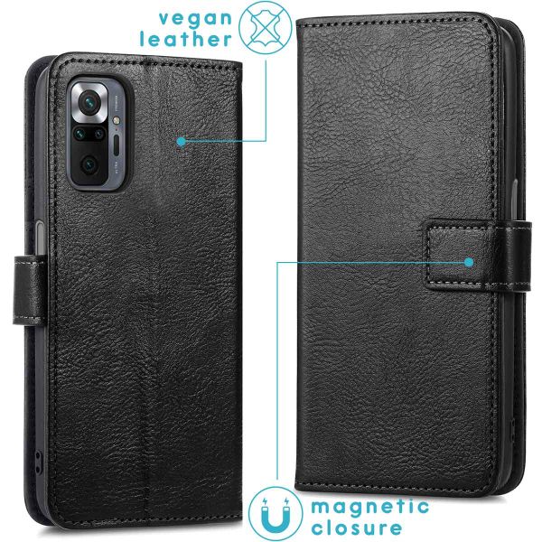 imoshion Étui de télephone portefeuille de luxe Xiaomi Redmi Note 10 Pro - Noir
