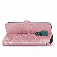 Etui de télephone portefeuille Mandala Motorola Moto E7 Plus / G9 Play - Rose Doré