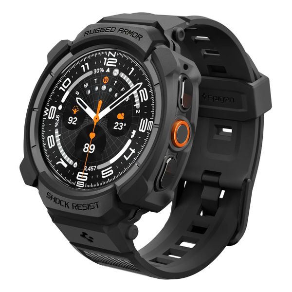 Spigen Coque Rugged Armor™ Pro Samsung Galaxy Watch Ultra 2 (47 mm) - Matte Black